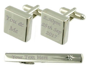 yzYANZT?@JtX{^^CNbv{bNXyou amp; me engraved cufflinks tie clip box set