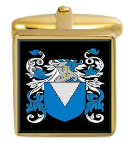 �y���������z�����Y�A�N�Z�T��?�@���C�I�[���S�[���h�J�t�X�����Nmayall england family crest surname coat of arms gold cufflinks engraved box