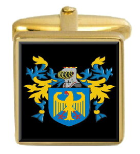 �y���������z�����Y�A�N�Z�T��?�@�A�C�������h�J�t�X�{�^���{�b�N�X�R�[�gmacavoy ireland family crest surname coat of arms gold cufflinks engraved box
