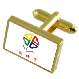 【送料無料】メンズアクセサリ—　ゴールドフラグカフスリンクtaipei city city taiwan gold flag cufflinks engraved box