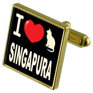 【送料無料】メンズアクセサリ? カフスボタンマネークリップシンガプーラi love my cat goldtone cufflinks money clip singapura