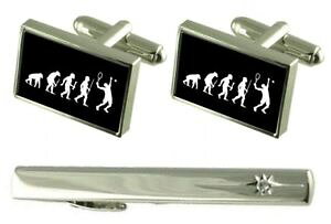 yzYANZT?@^CNbvejXJtX{^gift set tie clip evolution ape to man tennis cufflinks