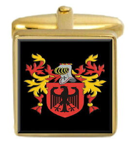 �y���������z�����Y�A�N�Z�T��?�@�C���O�����h�J�t�X�{�^���{�b�N�X�R�[�gsanders england family crest surname coat of arms gold cufflinks engraved box