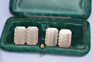 �y���������z�����Y�A�N�Z�T��?�@�r���e�[�W�X�^�[�����O�A�[���f�R�f�U�C���J�t�����N�Xvintage sterling silver cufflinks with an art deco design b535