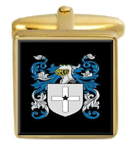 �y���������z�����Y�A�N�Z�T��?�@�C���O�����h�J�t�X�{�^���{�b�N�X�R�[�geam england family crest surname coat of arms gold cufflinks engraved box