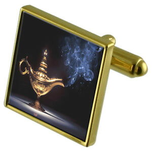 【送料無料】メンズアクセサリ? ランプカフスボタンクリスタルタイクリップセットgenie lamp goldtone cufflinks crystal tie clip gift set