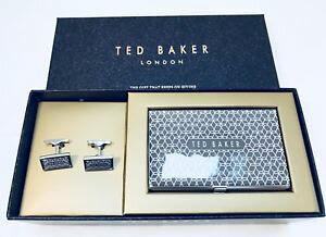 �y���������z�����Y�A�N�Z�T��?�@�e�b�h�x�[�J�[�J�t�X�{�^���J�[�h�O���[ted baker men cufflinks and cardholder set grey