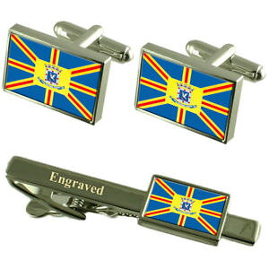 �y���������z�����Y�A�N�Z�T��?�@�J���|�O�����f�u���W���J�t�X�{�^���^�C�N���b�v�Z�b�gcampo grande city brazil flag cufflinks engraved tie clip set