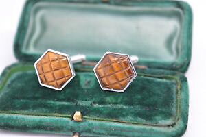 yzYANZT?@re[WA[fRX^[OVo[LbcACJtNXvintage art deco sterling silver cufflinks with a tigers eye insert b548