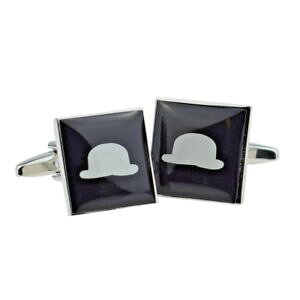 �y���������z�����Y�A�N�Z�T��?�@�N�[���{�E���[�n�b�g�f�U�C���J�t�X�{�^��×cool bowler hat design cufflinks x2bocs193