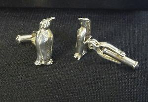 �y���������z�����Y�A�N�Z�T��?�@�V���o�[�y���M���J�t�X�{�^��silver penguin cufflinks