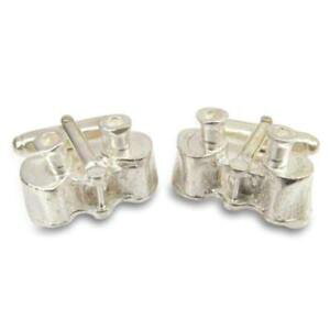 �y���������z�����Y�A�N�Z�T��?�@�\���b�h�V���o�[�J�t�����N�Xsolid silver binoculars cufflinks