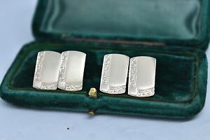 �y���������z�����Y�A�N�Z�T��?�@�r���e�[�W�X�^�[�����O�V���o�[�A�[���f�R�f�U�C���J�t�����N�Xvintage sterling silver cufflinks with an art deco design b861