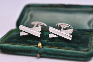 �y���������z�����Y�A�N�Z�T��?�@�r���e�[�W�X�^�[�����O�A�[���f�R�f�U�C���J�t�����N�Xvintage sterling silver cufflinks with an art deco design b862