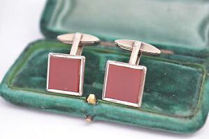 �y���������z�����Y�A�N�Z�T��?�@�r���e�[�W�A�[���f�R�X�^�[�����O�V���o�[�J�t�����N�Xvintage art deco sterling silver cufflinks with a red stone insert b487