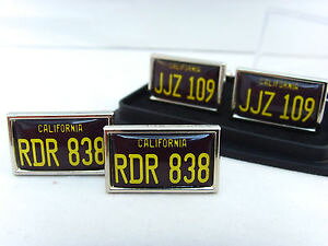 �y���������z�����Y�A�N�Z�T��?�@�v���[�g�}�b�N�B�[�������Y�J�t�X�{�^��bullitt car number plate jjz 109 amp; rdr 838 mcqueen bullett mens cufflinks gift