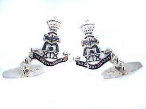�y���������z�����Y�A�N�Z�T��?�@�X�^�[�����O�V���o�[�����Y�J�t�X�{�^�� 925 sterling silver green howards mens cufflinks made to order excellent