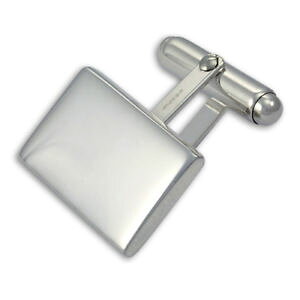 yzYANZT?@JtX{^sterling silver heavyweight plain rectangular cufflinks engravable personalise