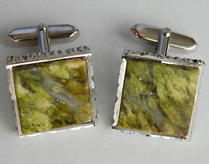 �y���������z�����Y�A�N�Z�T��?�@h�J�t�X�����Nsquare cufflinks green marbled squares chunky accessories for men or ladies h