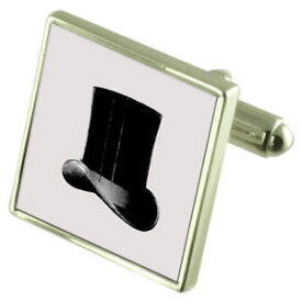 【送料無料】メンズアクセサリ—　オプショントップハットスターリングカフスリンクtop hat sterling silver cufflinks optional engraved box