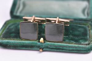 �y���������z�����Y�A�N�Z�T��?�@���B���e�[�W�S�[���h�X�g�[���A�[���f�R�J�t�����N�Xvintage 9ct gold art deco cufflinks with stunning stone insert 792g b964
