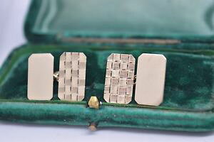 �y���������z�����Y�A�N�Z�T��?�@���B���e�[�W�S�[���h�A�[���f�R�f�U�C���J�t�����N�Xvintage 9ct gold cufflinks with stunning art deco design 607g b607