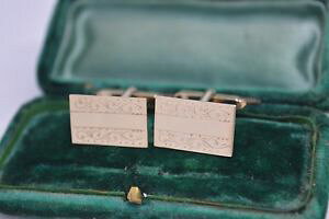 �y���������z�����Y�A�N�Z�T��?�@���B���e�[�W�S�[���h�A�[���f�R�f�U�C���J�t�����N�Xvintage 9ct gold cufflinks with stunning art deco design 618g b605