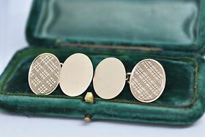 �y���������z�����Y�A�N�Z�T��?�@���B���e�[�W�S�[���h�f�U�C���A�[���f�R�J�t�����N�Xvintage 9ct gold art deco cufflinks with stunning design 623g b957