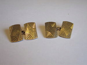 �y���������z�����Y�A�N�Z�T��?�@�A���e�B�[�N�S�[���h�`�F�[���J�t�����N�Xantique 9ct gold fully hallmarked chain cufflinks