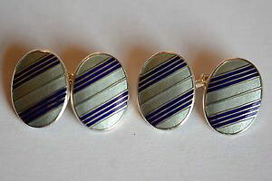 yzYANZT?@X^[OVo[GiJtNXsterling silver enameled cufflinks