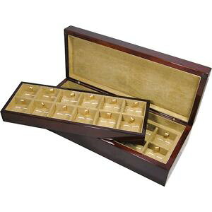 �y���������z�����Y�A�N�Z�T��?�@�o�[�����g���x�j��camphor burl wood veneer 24 cufflink box by hillwood uk ltd