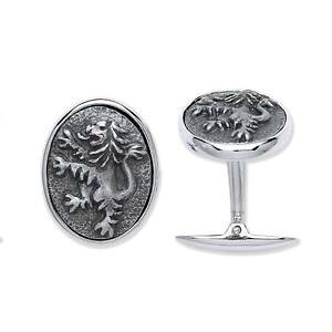 �y���������z�����Y�A�N�Z�T��?�@���C�I���J�t�X�{�^���\���b�h�X�^�[�����Orampant lion cufflinks solid sterling silver hallmarked