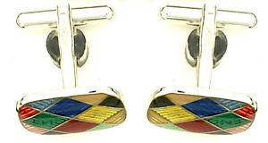 �y���������z�����Y�A�N�Z�T��?�@�V���o�[�J�t�X�{�^���J�t�X�{�^���\���b�h�X�^�[�����O�V���o�[�J�t�����N�Xsilver cufflinks harlequin cufflinks solid 925 sterling silver cufflinks