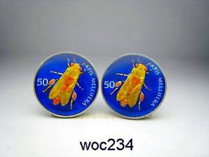 �y���������z�����Y�A�N�Z�T��?�@�X�����F�j�A�R�C���J�t�X�{�^��slovenia coin cufflinks bee 20mm