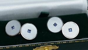 yzYANZT?@A[fRTt@CAp[JtNXS[hq art deco sapphire set in mother of pearl cufflinks made in 18ct amp; 9ct gold