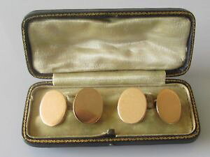 yzYANZT?@Be[W[YS[hNJtX{^vintage 15ct rose gold plain oval shield 89g figure of 8 link cufflinks