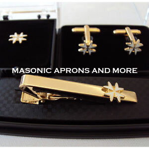 yzYANZT?@}^NX^CNbvJtNZbgknights of malta 8 pointed white cross tie clip, cufflinks amp;tiepin setunboxed