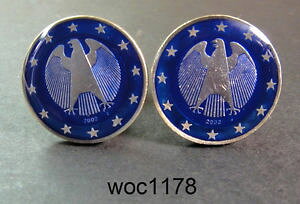 �y���������z�����Y�A�N�Z�T��?�@�h�C�c�R�C���J�t�X�����N�h��germany enamelled coin cufflinks dollar eagle