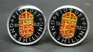 �y���������z�����Y�A�N�Z�T��?�@�R�C���J�t�X�{�^���V�����O1953 1966 british coin cufflinks shilling english arms