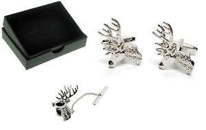 �y���������z�����Y�A�N�Z�T��?�@�V�J�E�F�f�B���O�J�t�����N�m�x���e�B�h���X�V���c�{�l�N�^�C�{�b�N�Xcufflinks stag deer wedding gift cuff links novelty dress shirt tie tac amp; box