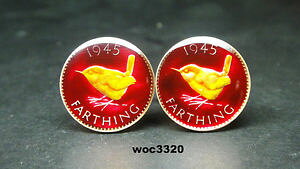 �y���������z�����Y�A�N�Z�T��?�@�R�C���J�t�����N�X19371956 british farthing coin cufflinks choice of match year