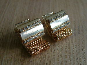 �y���������z�����Y�A�N�Z�T��?�@stunning individual goldtone wrap around cufflinks with rhinestonesstunning individual goldtone wrap around cufflinks with
