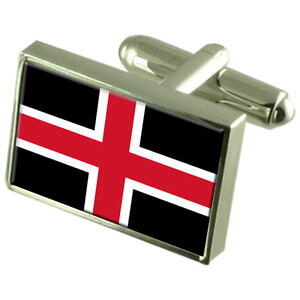 yzYANZT?@_[tOJtXNdurham city england flag cufflinks engraved box