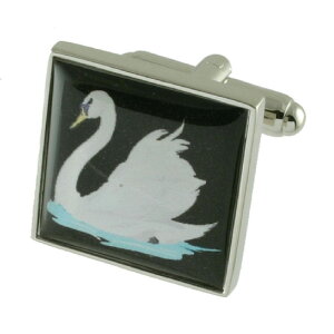 �y���������z�����Y�A�N�Z�T��?�@�J�t�X�����Ncuff links swan engraved personalised box