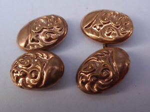 yzYANZT?@antique 1910rolled gold plated embosed cufflinksantique 1910 rolled gold plated embosed cufflinks