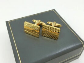 【送料無料】メンズアクセサリ—　ダンヒルカフスボタンゴールドデザインボックスビジネススーツbeautiful dunhill cufflinks gold design and box vintage business suit jewelry