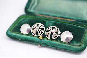 �y���������z�����Y�A�N�Z�T��?�@�r���e�[�W�X�^�[�����O�V���o�[�A�[���f�R�f�U�C���J�t�����N�Xvintage sterling silver cufflinks with an art deco design b425