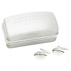 �y���������z�����Y�A�N�Z�T��?�@���O�r�[�{�[���J�t�X�{�^���J�t�����N�X�{�b�N�Xchainlink rugby ball cufflinks and engraved cufflinks box