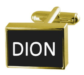 【送料無料】メンズアクセサリ—　ボックスカフリンクスディオンengraved box goldtone cufflinks name dion