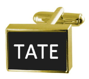 �y���������z�����Y�A�N�Z�T��?�@�{�b�N�X�J�t�����N�X�e�[�gengraved box goldtone cufflinks name tate